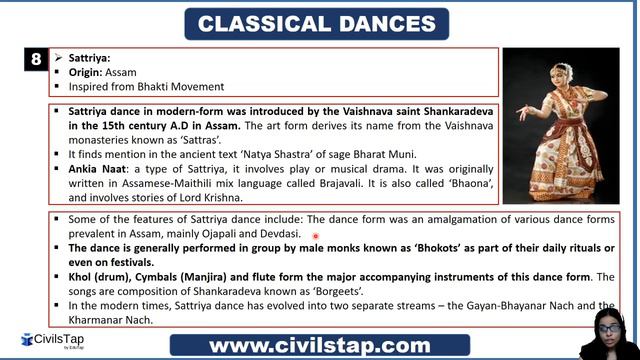 IAS Previous Year Art & Culture Questions | Lecture 05 | Dances & Martial Arts