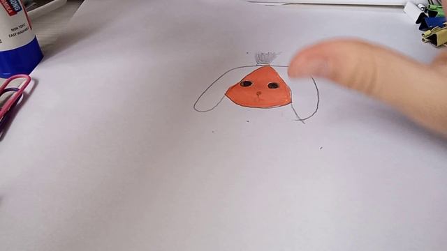 Наклейка собачка из бумаги!!!