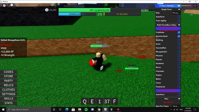Roblox A Hero's Destiny Hack/Script AUTO FARM, MULTI BOSS FARM, AUTO STATS, TRAIN AGILITY AND MORE