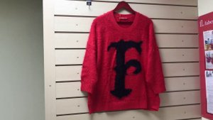 Демонстрация джемпера из коллекции Street couture