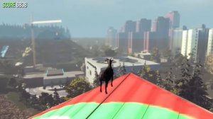 Goat simulator standing on a HANG GLIDER!!!