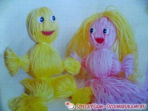 Как сделать куклы из ниток смотреть онлайн