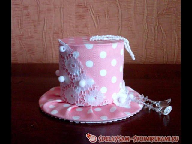 Елочная игрушка "Шляпка"