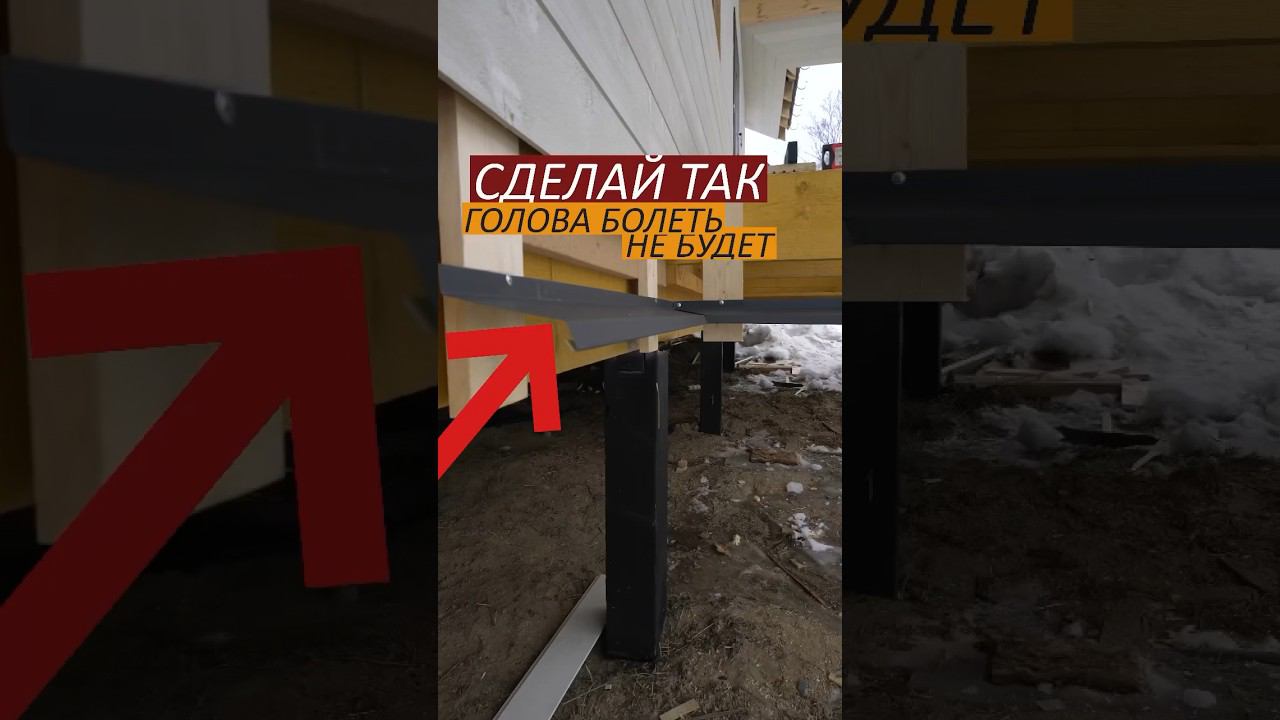 Ставим цокольный отлив #каркасныйдом #отлив #цоколь #отделкадома #отделка #фасадныеработы