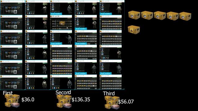 Third Week CS:GO case farm. 30 accounts.Monday 17.04.2023