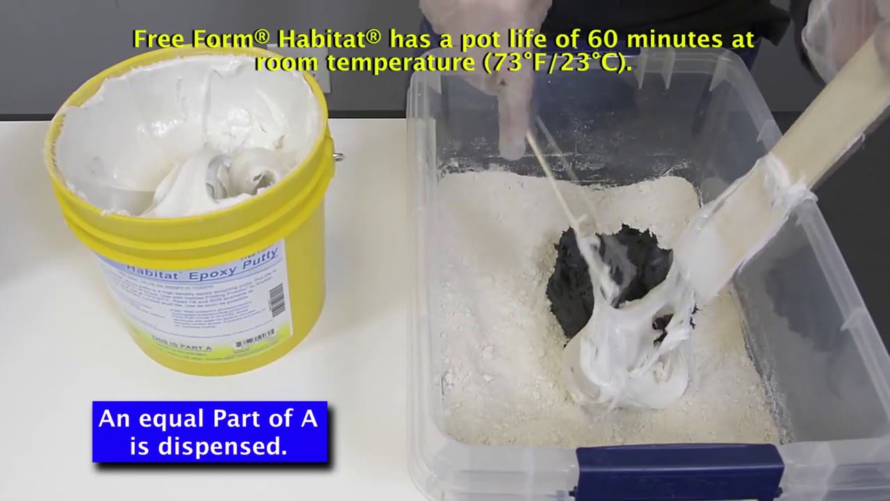 Аквариумные декорации.Как правильно смешать Free Form Habitat Epoxy Putty и Folding Powder смотреть онлайн