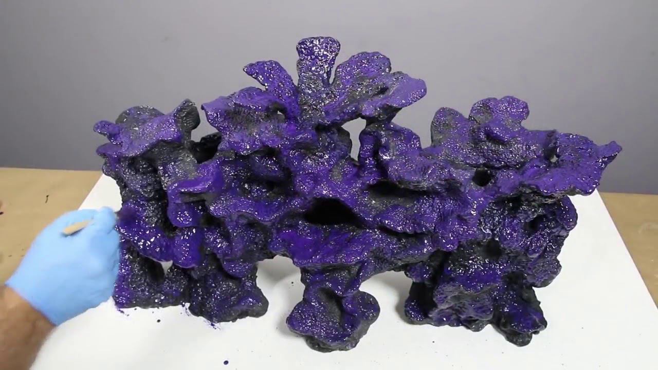 Как покрасить аквариумную декорацию из Habitat® Black Epoxy используя Smooth Cast® 327 смотреть онлайн
