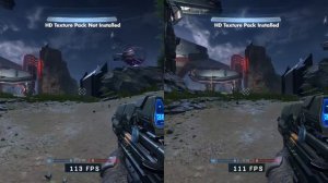 Halo Infinite HD Texture Pack On vs Off FPS Test