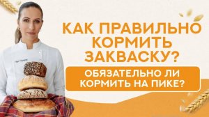 Как кормить ЗАКВАСКУ? Обязательно ли КОРМИТЬ закваску НА ПИКЕ?