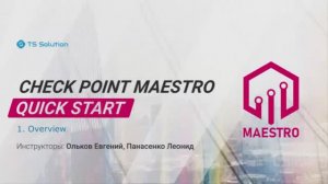 Бесплатный курс Check Point Maestro Quick Start. Урок 1: Intro