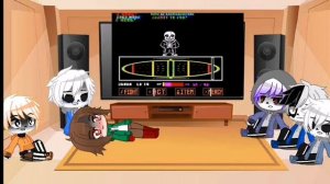 lll bad time trio and Murder time trio react ??? lll sans x ss chara