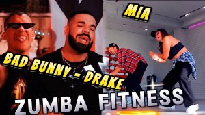 ZUMBA - Танцевальная Тренировка Зумба Фитнес под Music Video BAD BUNNY x DRAKE - MÍA