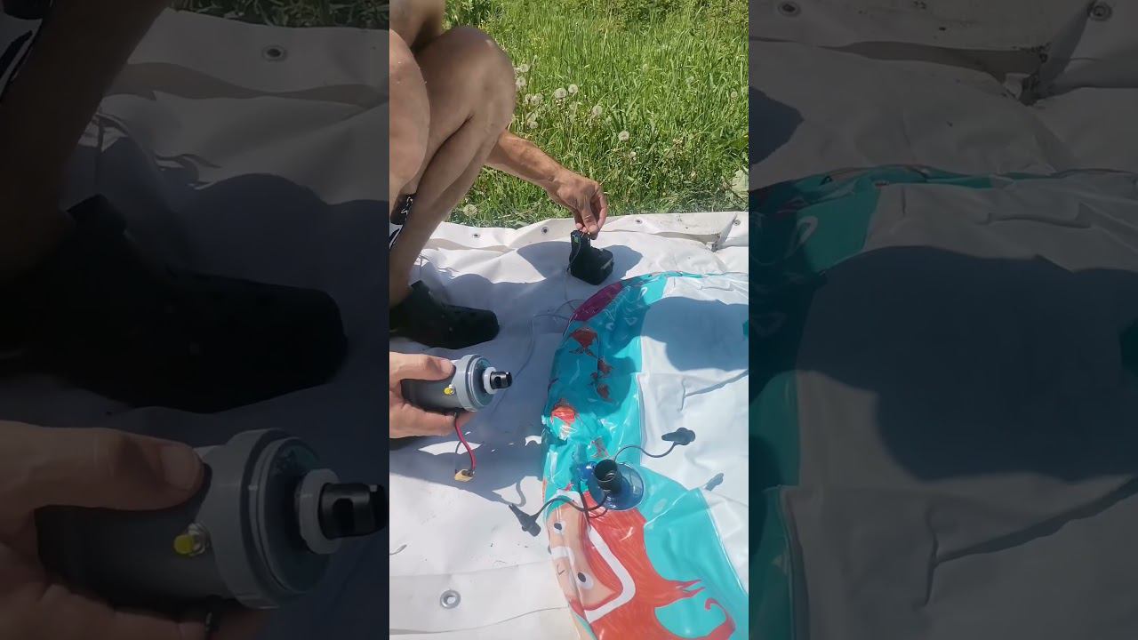 Очень быстро качаем бассейн лодочным насосом смотреть онлайн