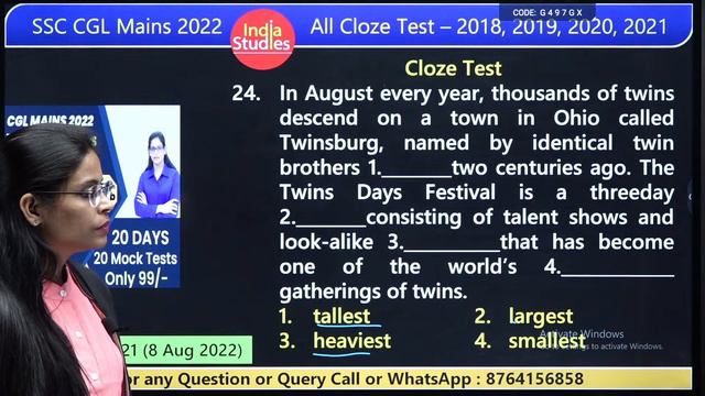 Cloze Test || एग्जाम में आने वाले सारे सवाल  || SSC Previous Year Cloze Tests