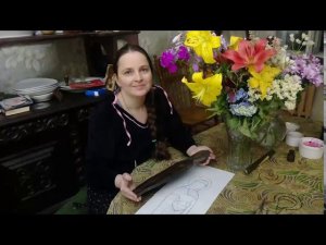 Вышивка старинной Гефсиманской плащаницы.