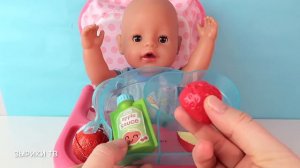 Утро и вечер Беби Бон - Играем вместе с мамой в Куклы Пупсики: кормит, купается и укладывает спать