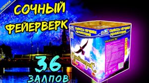 Салют 36 залпов больших CL034, фейерверк "Альбатрос" 25мм=1" дюйм в PiroFan