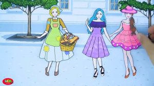 Paper Dolls Dress Up ★ The Witch Swap Rapunzel Princess Dresses Handmade ★ Barbie Story & Crafts