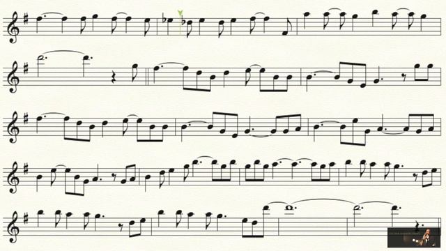 Whitney Houston - Saving All My Love For You - Solo Alto Sax Sheet Music (Transposed to G Key) смотреть онлайн
