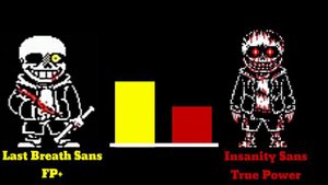 Last Breath Sans Vs Mirrored Dust Sans and Mirrored Insanity Sans Power Levels | Undertale