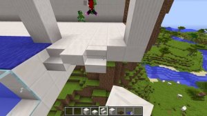 JJ Family & Mikey Family - NOOB vs PRO : Mountain Modern House Build Challenge in Minecraft!