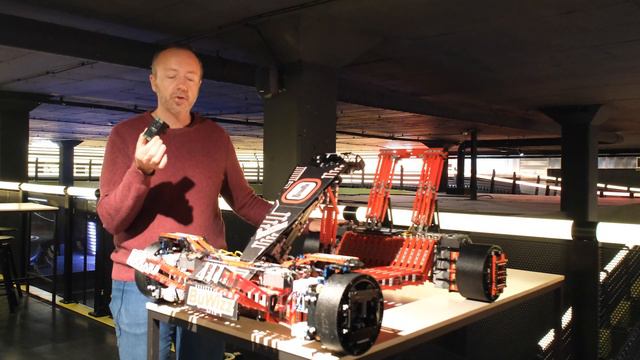 BuWizz Go-kart made of LEGO® bricks on WOOP karting racetrack смотреть онлайн