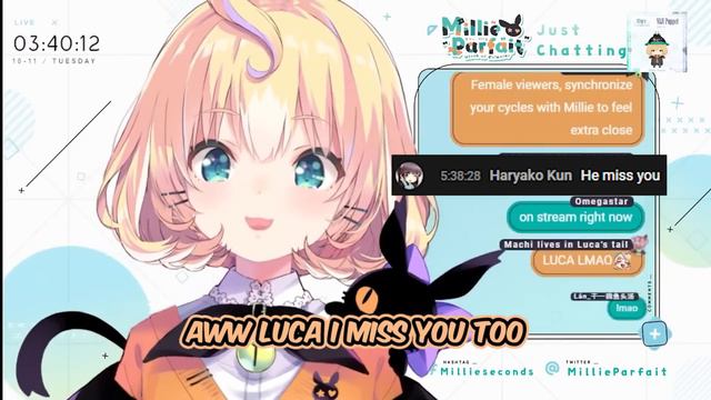 Luca visited Millie's Stream at the Perfect Time