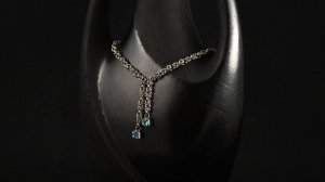 Женский чокер-галстук на шею Морской дракон аквамарин цепочка с кристаллами