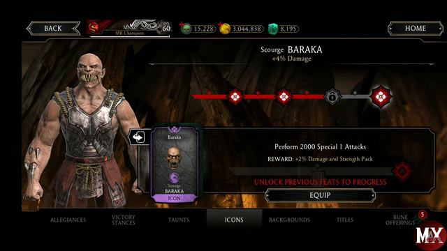 BARAKA (Scourge) - Mortal Kombat Mobile Character Overview