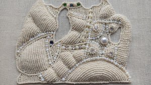 Готовая вышивка Господь Вседержитель с объемами из фетра для частной коллекции.