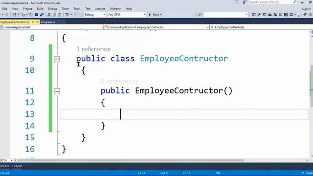 Part 13 .Net c# OOPS What is Constructor, Different Types of Constructor, Default Constructor & Use