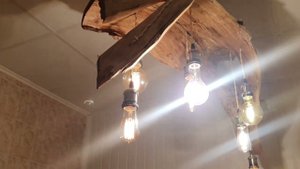 Люстра полое дерево