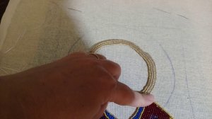 Вышивка иконы Николай Чудотворец цветным бисером.