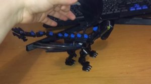 Ночная фурия из конструктора по типу Лего. Беззубик, мордочка моего сочинения остальное из набора