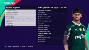 Ajuste de overall PES 2021 - Scarpa, Pedro e Mendoza