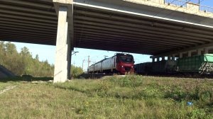 Электропоезд ЭП3Д-0097 на перегоне Доскино - Игумново