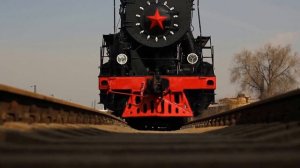 Наезд настоящего паровоза ФД на видеокамеру