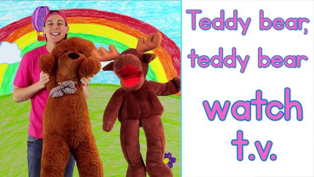 Sing Along - Teddy Bear Song - with lyrics  Starring Marty Moose!