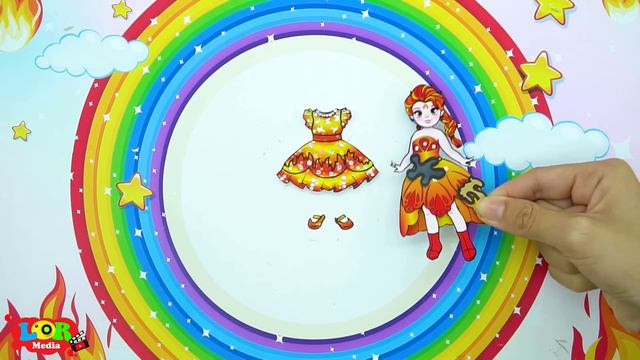 Paper Dolls Dress Up - Daughter Elsa Cold and Hot Princess Family Dress - Barbie Story & Crafts смотреть онлайн