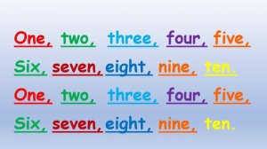 "The numbers song" караоке детская песня про числа на английском