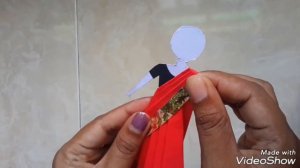 DIY Handmade Paper Doll in Saree Craft  Project  by  Aloha Crafts (Very Easy!!!!! )