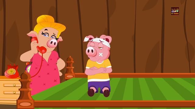 1 five little piggies jumping on the bed  nursery rhymes  kids songs  baby videos