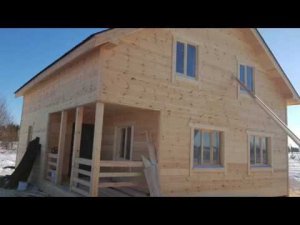 Недорогой зимний каркасный дом 9х9