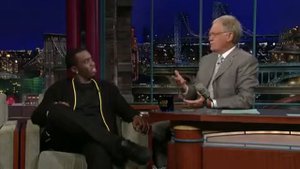 P. Diddy - Puff Daddy On David Letterman Showing A Pic With Him & MJ - Michael Jackson - Diddy