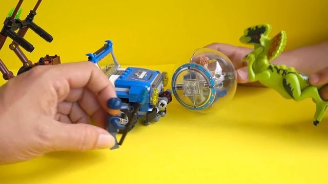 Lego Jurassic World Set Dilophosaurus Ambush 75916 Gyrosphere Play Time-Lapse Speed Build Brinquedo смотреть онлайн