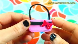 30 DIY Barbie Doll Miniature Purse, Handbag, Bag - 30 Different Styles  - simplekidscrafts