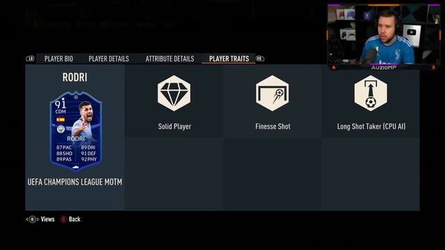 Auzio Reacts to NEW 91 MOTM Rodri SBC смотреть онлайн