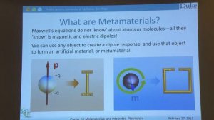 David Smith - Metamaterials Talk 2013