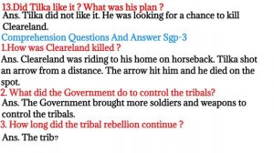 Tilka Majhi Class 7 English FOLLOW UP LESSON Questions Answers SGP 1, SGP 2,SGP 3 ODIA MEDIUM SCHOO