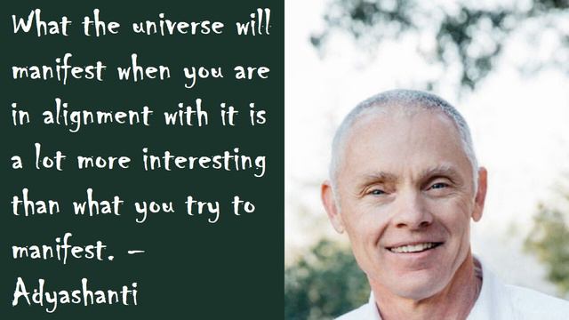 Adyashanti  What The Universe Will Manifest is a Lot More Interesting Than What You Try to Manifest